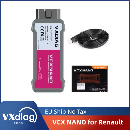VXDIAG VCX NANO for Renault 2006-2024 with Software Multi Languages