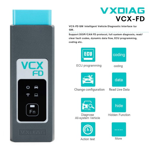 2024 WIFI VXDIAG VCX FD for GM OBD2 Diagnostic Tool Support CAN FD with Software