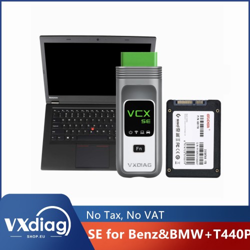 [Installed Well] Wifi VXDIAG VCX SE DOIP for Benz & BMW with 1TB Software SSD Pre-installed on Second-Hand Lenovo T440P Laptop