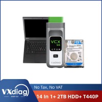 [Use Directly] VXDIAG VCX SE DOIP Full Brands 14 In 1 Add Renault PSA Nissan with 2TB HDD Software Pre-installed on Lenovo T440P Laptop