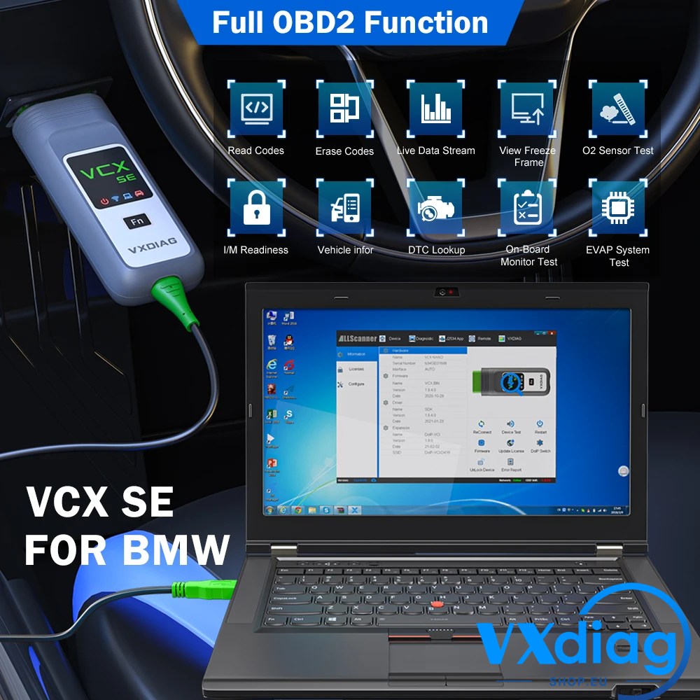 VCX SE BMW obd2 scanner
